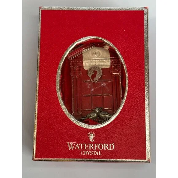 Waterford Crystal "Our First Christmas" 2004 Ornament With Love Birds Design Box - Picture 6 of 8